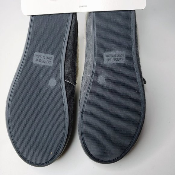 NWT Kooba Grey Bow Front Furry Ankle Memory Foam Slippers L - Picture 6 of 8